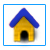Hok met blauw dak